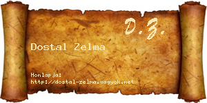 Dostal Zelma névjegykártya